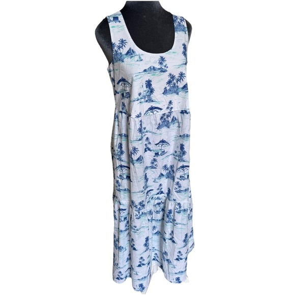 Tommy Bahama Nova Wave Beach Days Dress XS/TP Seersucker Cotton Vacation $178 - Picture 6 of 16